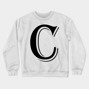 Black Letter C in vintage style Crewneck Sweatshirt